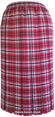 Pleated Skirts In Different Tartan Patterns