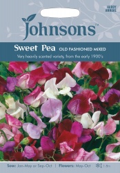 Sweet Pea 'Old Fashioned Mixed' Seeds by Johnsons