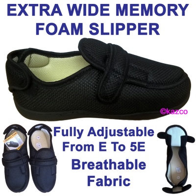 extra wide velcro ladies shoes