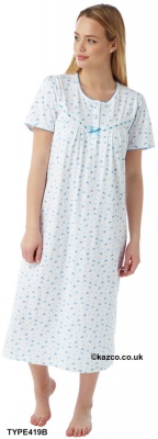 ladies button through nightdress