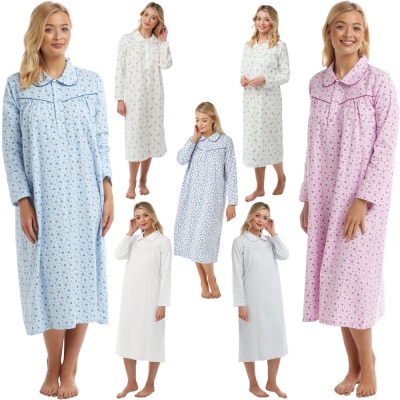 A Selection Of Winceyette Nightdresses In Different Designs