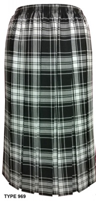 Pleated Skirts In Different Tartan Patterns