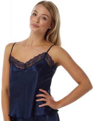 Marlon Ladies Satin & Lace Camisole Vest