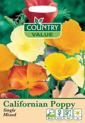 California Poppy Seeds Single Mixed by Country Value