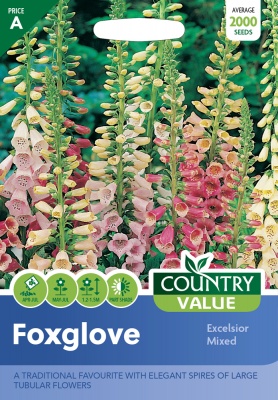 Foxglove Seeds Excelsior Mixed by Country Value