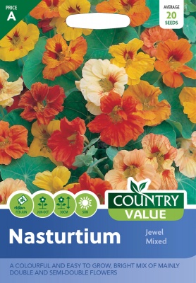 Nasturtium Seeds Jewel Mixed by Country Value