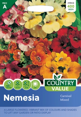 Nemesia Seeds Carnival Mixed by Country Value