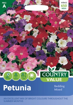 Petunia Seeds Bedding Mixed by Country Value