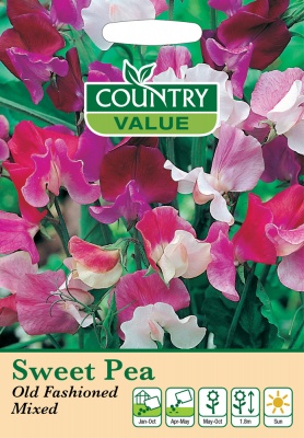 Sweet Pea Seeds 'Old Fashioned Mixed' by Country Value