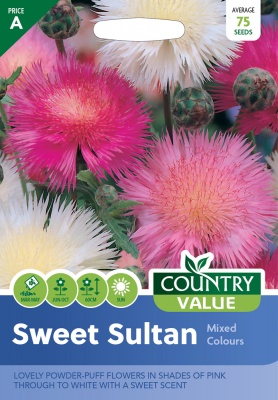 Sweet Sultan Seeds Mixed Colours by Country Value