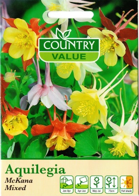 Aquilegia Seeds 'Mckana Mixed' by Country Value