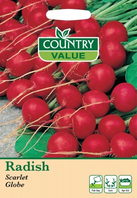 Radish Seeds Scarlet Globe by Country Value