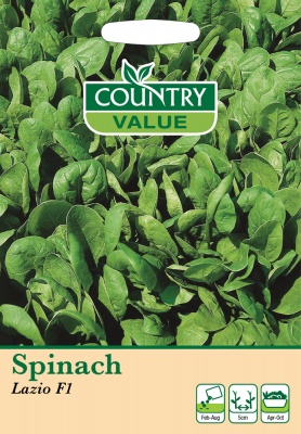 Spinach Seeds 'Lazio F1' by Country Value