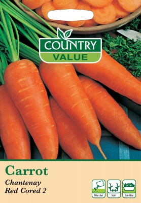 Carrot Seeds Chantenay Red Cored 2 by Country Value