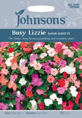 Busy Lizzie Seeds Safari Mixed F2 by Johnsons
