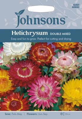 Helichrysum Seeds Double Mixed by Johnsons