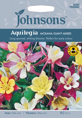 Aquilegia Seeds 'Mckana Giant Mixed' by Johnsons