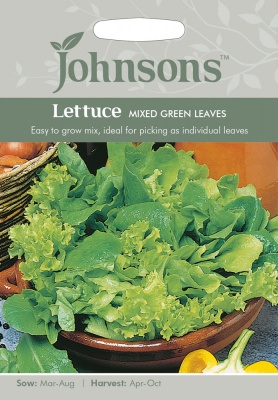 Lettuce Seeds 'Mixed Green Leaves' by Johnsons