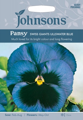 Giant Pansy Seeds 'Swiss Giants Ullswater Blue' by Johnsons