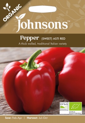 Organic Sweet Pepper Asti Red by Johnsons