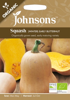 Organic Squash Seeds Early Butternut by Johnsons