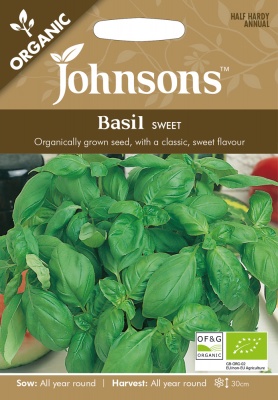 Organic Basil Seeds Sweet by Johnsons