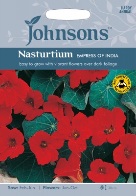 Nasturtium Seeds 'Empress Of India' by Johnsons