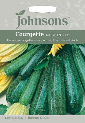 Courgette Seeds All Green Bush by Johnsons
