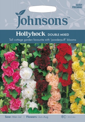 Hollyhock Seeds 'Double Mixed' by Johnsons