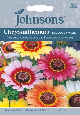 Chrysanthemum 'Tricolour Single Mixed' Seeds by Johnsons