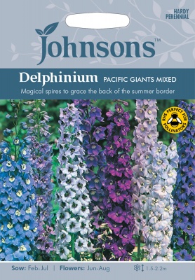 Delphinium 'Pacific Giants Mixed' Seeds by Johnsons