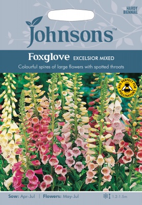 Foxglove 'Excelsior Mixed' Seeds by Johnsons