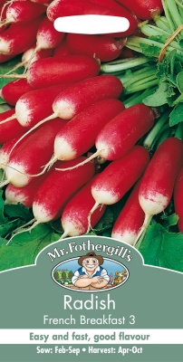 Radish Seeds French Breakfast 3 by Mr Fothergills