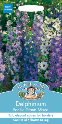 Delphinium Seeds Pacific Giants Mixed by Mr Fothergill's