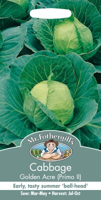 Cabbage Seeds Golden Acre Primo 2 by Mr Fothergill's