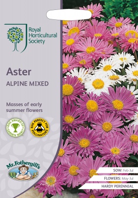 Aster Seeds 'Alpine Mixed' by RHS and Mr Fothergill's