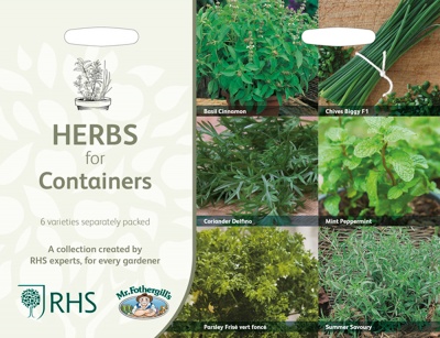 RHS Seeds Herbs For Containers Collection
