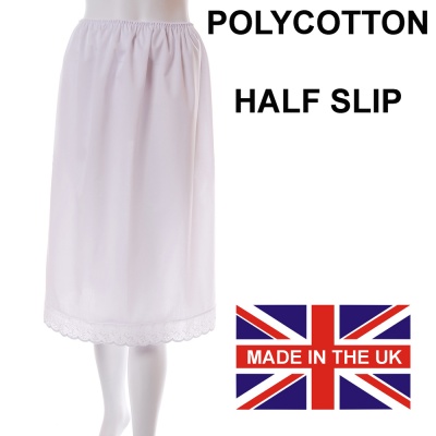 Ladies Premium 26 Inch Polycotton Half Slip