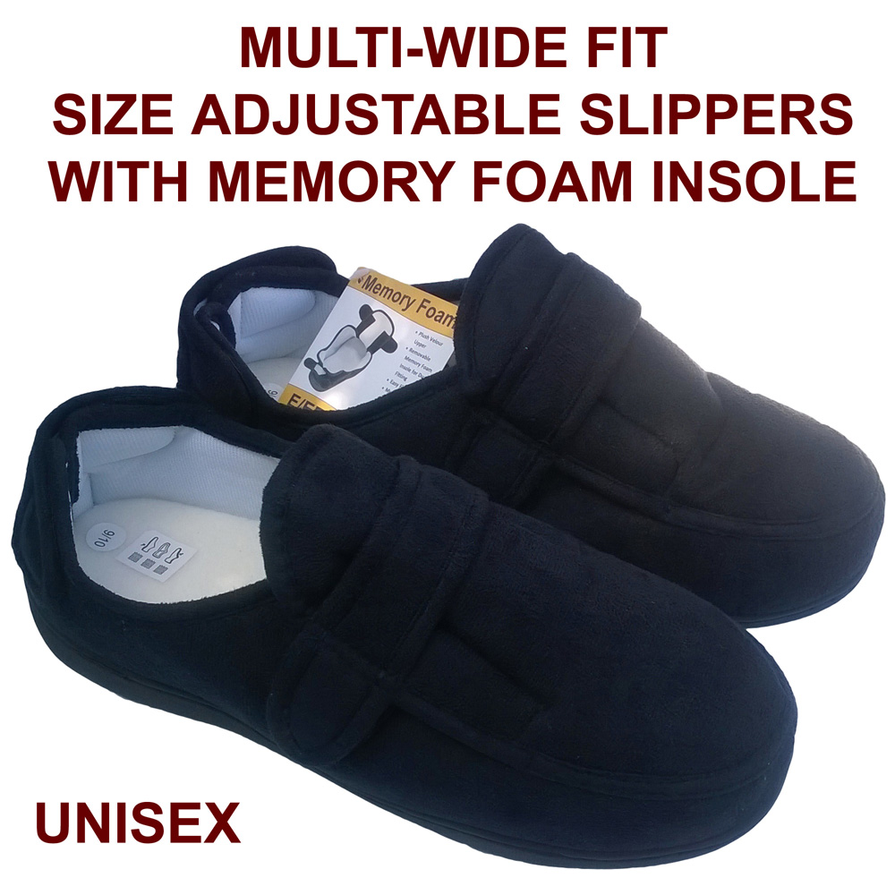 Extra Wide Fit Womens Large Slippers Joseph Multi Fit Wide Slipper