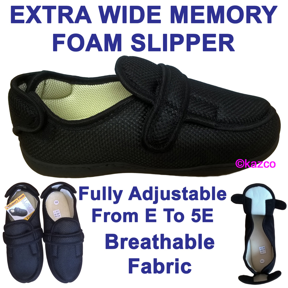 velcro fastening slippers for swollen feet