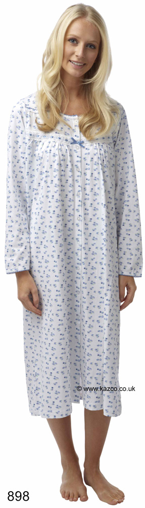 48 Inch Long Ladies Short Sleeve Nightdress - kazco.co.uk