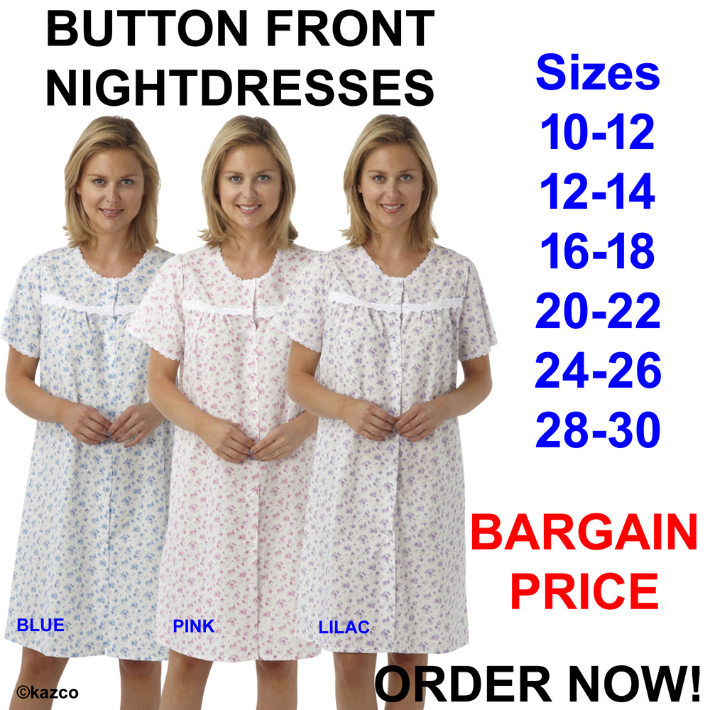 button through nightdresses uk