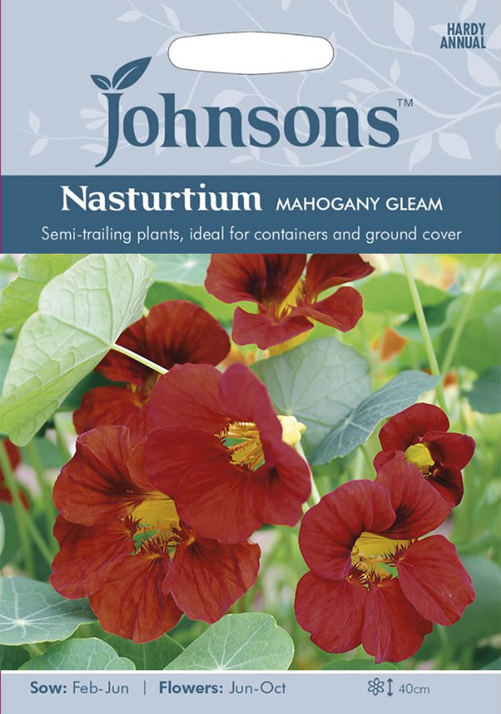 Nasturtium 'Mahogany Gleam' Seeds by Johnsons kazco.co.uk