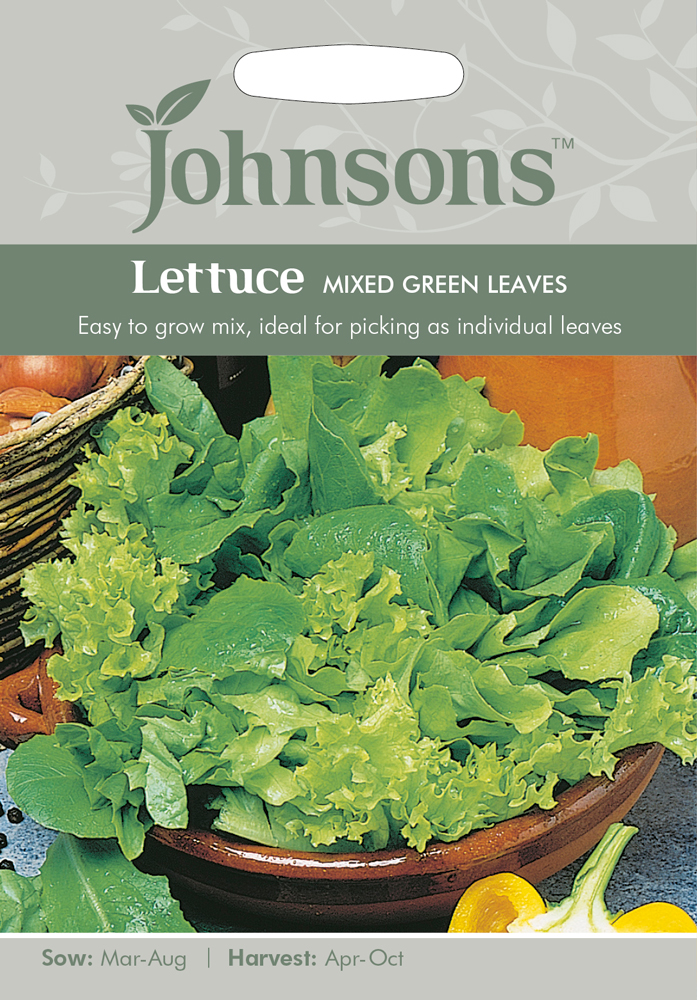 Lettuce Seeds 'Mixed Green Leaves' by Johnsons kazco.co.uk