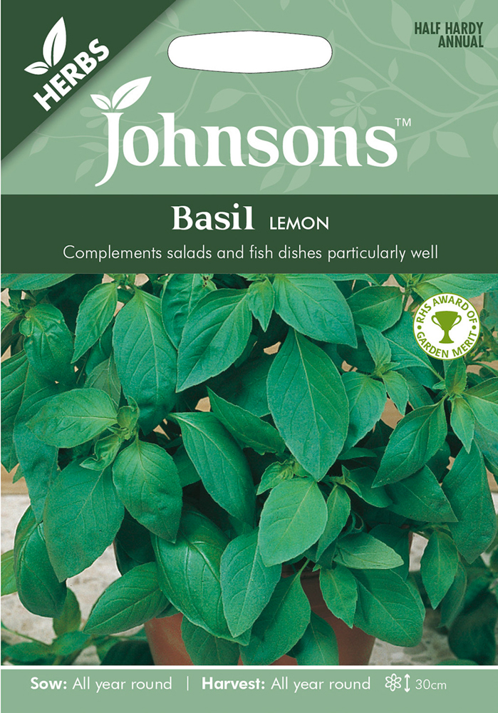 Basil 'Lemon' Seeds by Johnsons kazco.co.uk