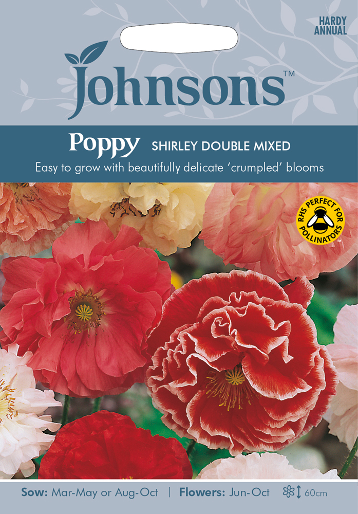Double Shirley Poppy Seeds (2000+) | Mixed Colors Annual Flower For Garden, Free Ship