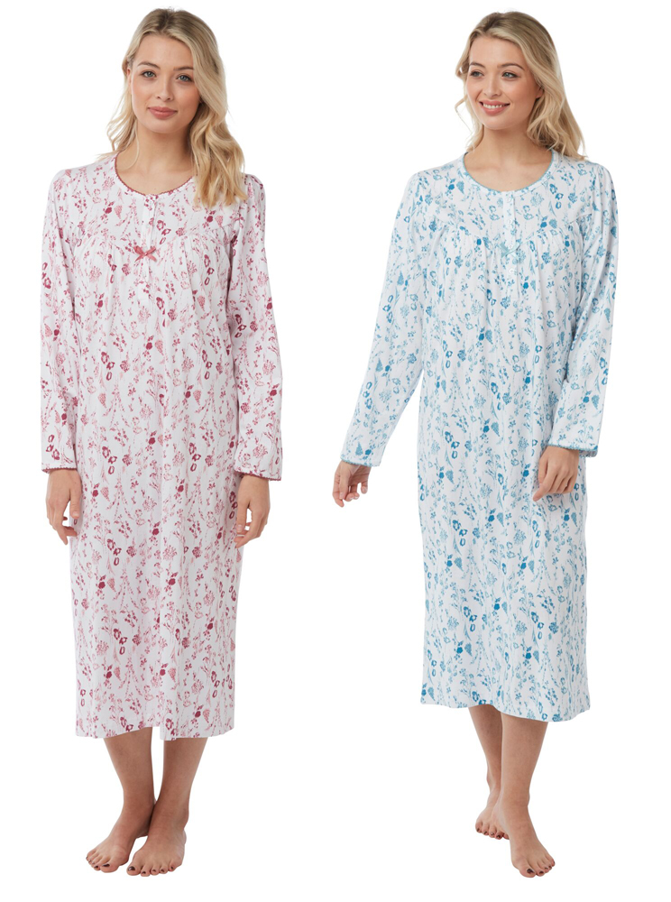 long sleeve jersey nightdress