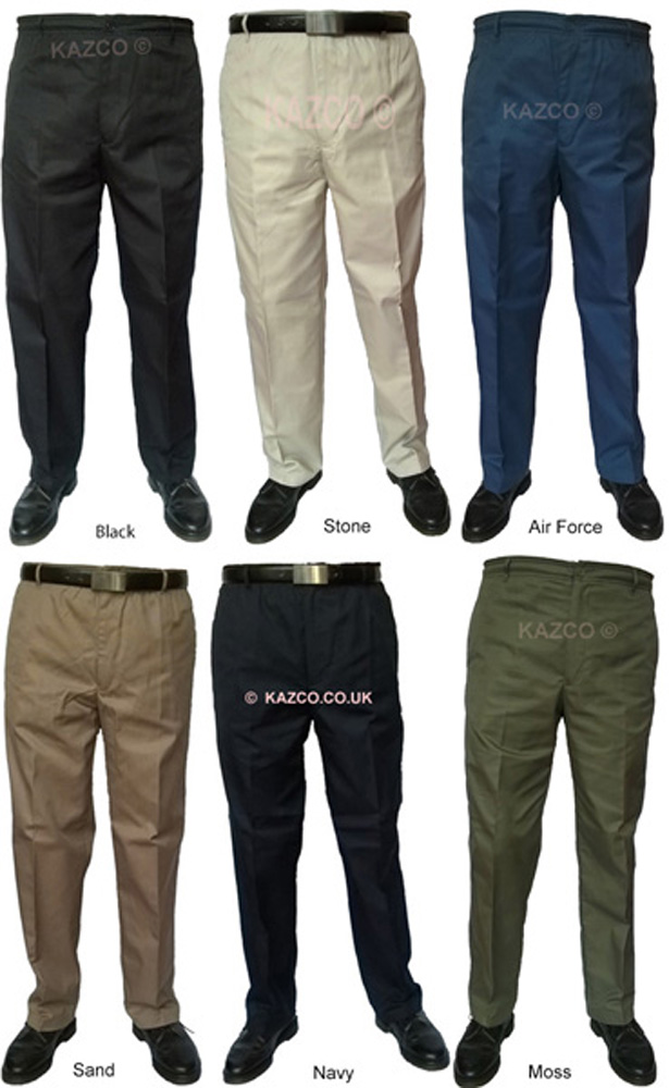 Men's Elastic Waist Trousers 32 to 60 Waist 