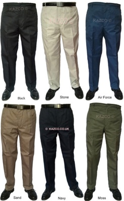 Men's Elastic Waist Trousers 32'' to 60'' Waist