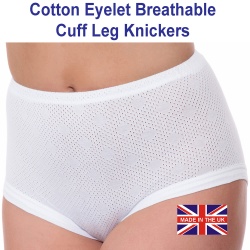 Eyelet Ladies Cotton Breathable Knickers